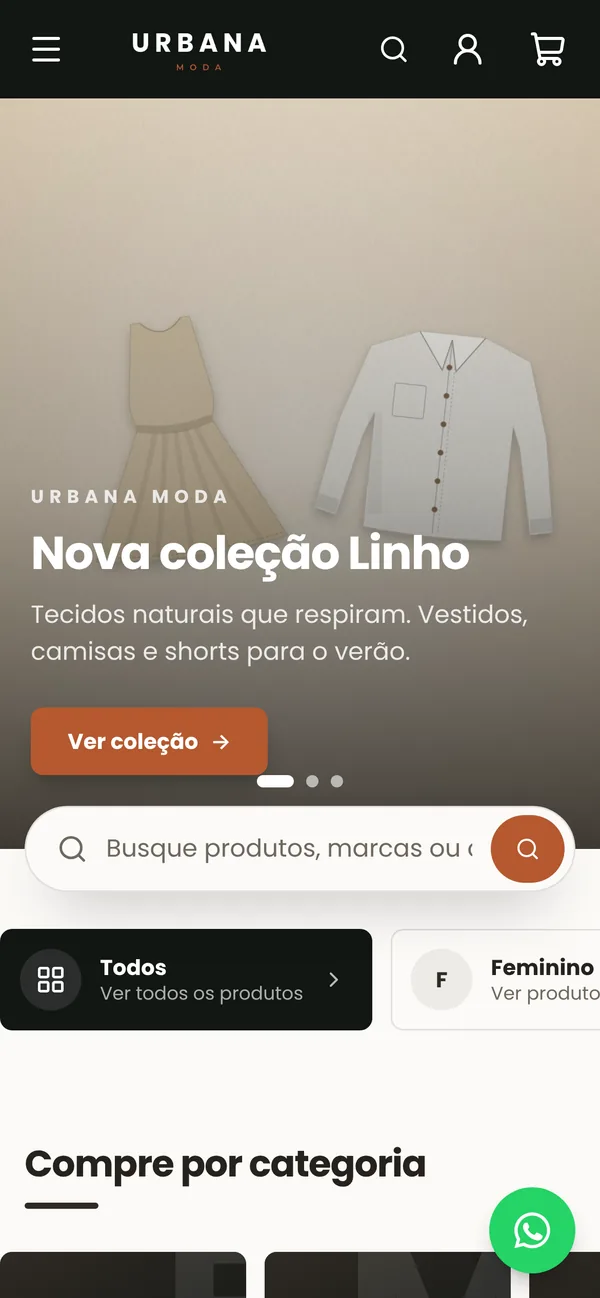 Urbana Moda: vitrine em tons de grafite e terracota